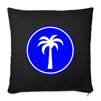 symbole de la paume - Housse de coussin décorative 45 x 45 cm - noir - Devant
