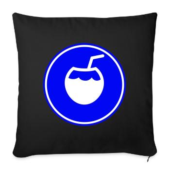 Icône de l’icône de la noix de - Housse de coussin décorative 45 x 45 cm - noir - Devant