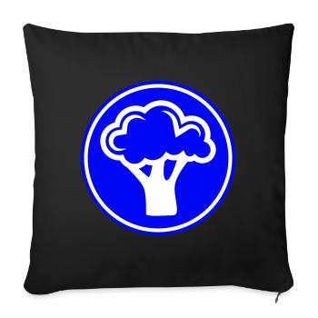 Broccoli Vegetables - Sofa pillowcase 17,3'' x 17,3'' (45 x 45 cm) - black - Front