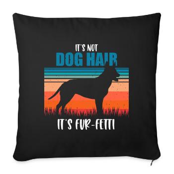 Kelpie australien - Housse de coussin décorative 45 x 45 cm - noir - Devant