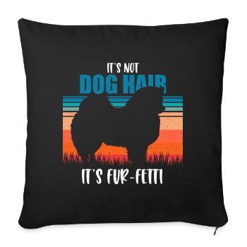 American Eskimo Dog Hund - Sofa pillowcase 17,3'' x 17,3'' (45 x 45 cm) - black - Front