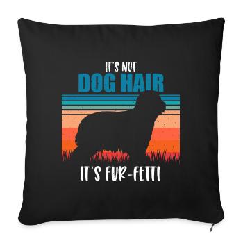 Bearded Collie - Sofa pillowcase 17,3'' x 17,3'' (45 x 45 cm) - black - Front