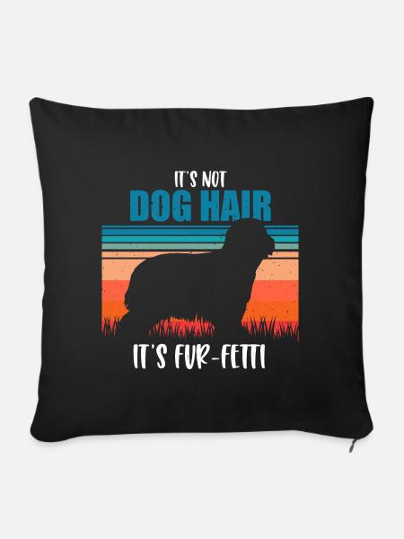 Bearded Collie - Sofakissenbezug 45 x 45 cm - Schwarz