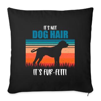 Cur bouche noire - Housse de coussin décorative 45 x 45 cm - noir - Devant