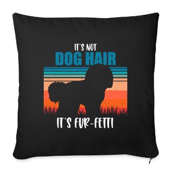 Bichon Frise - Housse de coussin décorative 45 x 45 cm - noir - Devant