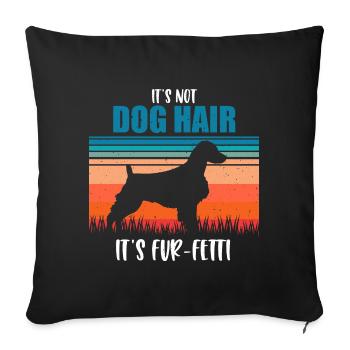 Bretagne Épagneul Chien Breton - Housse de coussin décorative 45 x 45 cm - noir - Devant