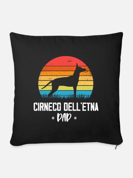 Cirneco dell Etna - Sofakissenbezug 45 x 45 cm - Schwarz