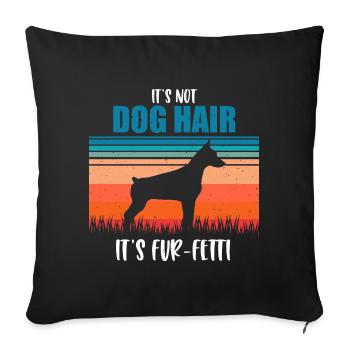Doberman - Sofa pillowcase 17,3'' x 17,3'' (45 x 45 cm) - black - Front