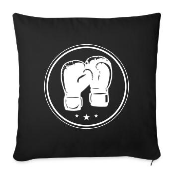 Gants de boxe Symbole Boxe Sport - Housse de coussin décorative 45 x 45 cm - noir - Devant