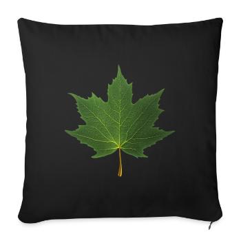 FEUILLE D'ÉRABLE - Housse de coussin décorative 45 x 45 cm - noir - Devant