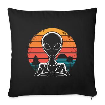 Alien UFO Aliens Außerirdischer - Sofa pillowcase 17,3'' x 17,3'' (45 x 45 cm) - black - Front