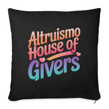Altruismo Selfless Giving Giving School Spirit - Sofa pillowcase 17,3'' x 17,3'' (45 x 45 cm) - black - Front
