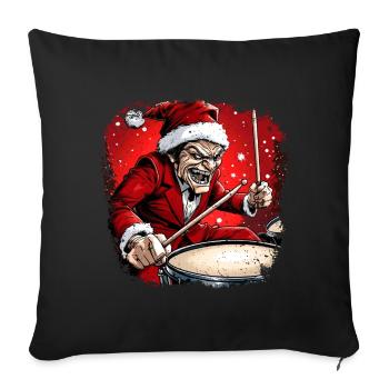 Batteur Noël - Housse de coussin décorative 45 x 45 cm - noir - Devant