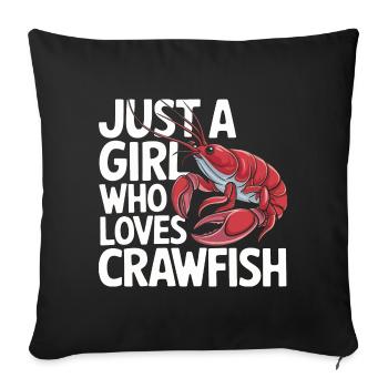 Homards, crabes, crevettes, fruits de mer - Housse de coussin décorative 45 x 45 cm - noir - Devant