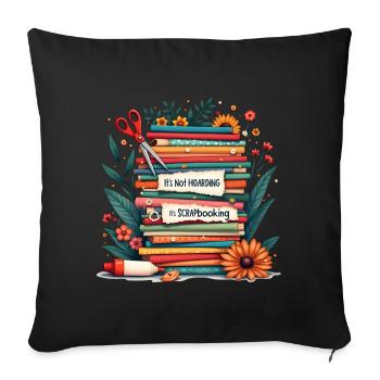 Handmade Cards Scrapbooking Crafts - Sofa pillowcase 17,3'' x 17,3'' (45 x 45 cm) - black - Front