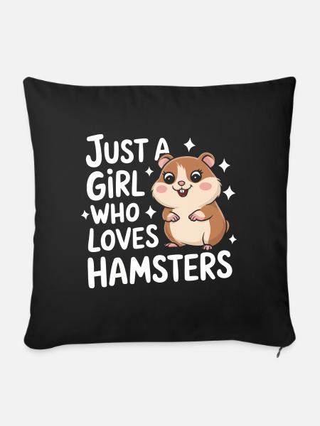 Hamster - Sofakissenbezug 45 x 45 cm - Schwarz