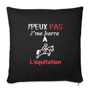 Horse Riding Fan – I'm Riding - Sofakissenbezug 45 x 45 cm - Schwarz - Vorne