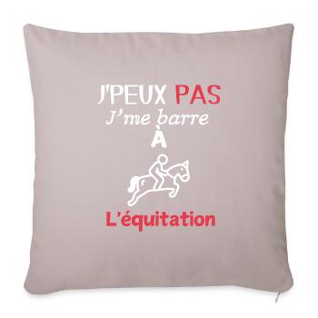 Horse Riding Fan – I'm Riding - Sofa pillowcase 17,3'' x 17,3'' (45 x 45 cm) - light taupe - Front