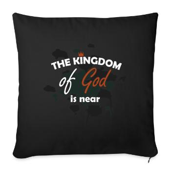 LE CONFRÉRIE DE DIEU EST PROCHE Verset biblique Jésus - Housse de coussin décorative 45 x 45 cm - noir - Devant