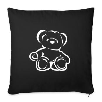Teddy Teddy Bear Steiff Toy Polar Bear Grizzly Brown - Sofa pillowcase 17,3'' x 17,3'' (45 x 45 cm) - black - Front