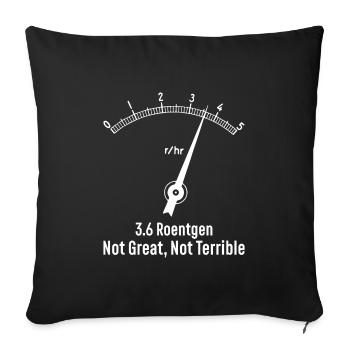 Strahlung Atom Kraftwerk Tschernobyl Geschenk - Sofakissenbezug 45 x 45 cm - Schwarz - Vorne