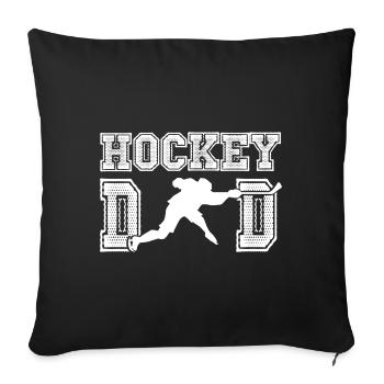 Ice Hockey Father Dad Saying Gift - Sofa pillowcase 17,3'' x 17,3'' (45 x 45 cm) - black - Front