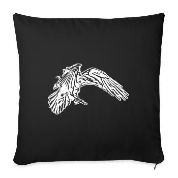 Crow - Sofa pillowcase 17,3'' x 17,3'' (45 x 45 cm) - black - Front