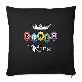 King Bingo King - Sofa pillowcase 17,3'' x 17,3'' (45 x 45 cm) - black - Front