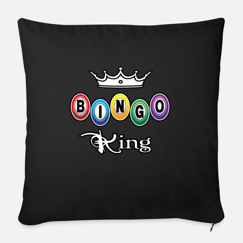 König Bingo King - Sofakissenbezug 45 x 45 cm - Schwarz