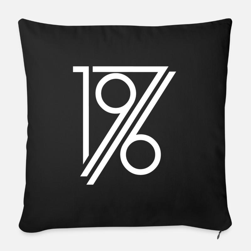 1976 Geburtstag Geschenk - Sofakissenbezug 45 x 45 cm - Schwarz