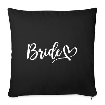 Bride Bride Wedding Anniversary Wedding Gift - Sofa pillowcase 17,3'' x 17,3'' (45 x 45 cm) - black - Front