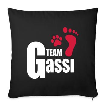 Team Gassi - Sofakissenbezug 45 x 45 cm - Schwarz - Vorne
