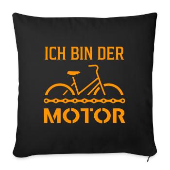I am the motor bike gift - Sofa pillowcase 17,3'' x 17,3'' (45 x 45 cm) - black - Front