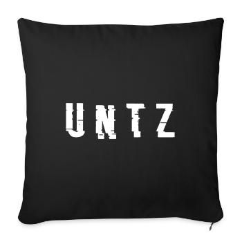 Untz Techno Rave Trance Geschenk - Sofakissenbezug 45 x 45 cm - Schwarz - Vorne