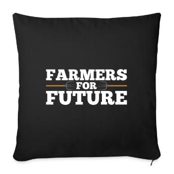 Farmers for Future Farmer Farmer Gift - Housse de coussin décorative 45 x 45 cm - noir - Devant