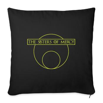 The Sisters of Mercy sister gift - Sofa pillowcase 17,3'' x 17,3'' (45 x 45 cm) - black - Front
