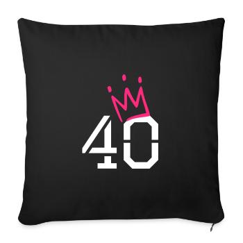 40 - Housse de coussin décorative 45 x 45 cm - noir - Devant