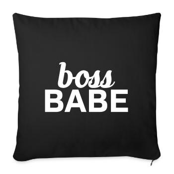 Patron bébé patron cadeau - Housse de coussin décorative 45 x 45 cm - noir - Devant
