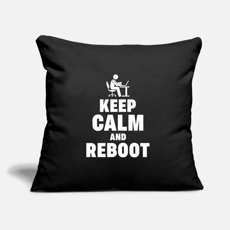 Keep Calm and Reboot Admin Sysadmin gift Sofa pillowcase 17,3'' x 17,3'' (45 x 45 cm)