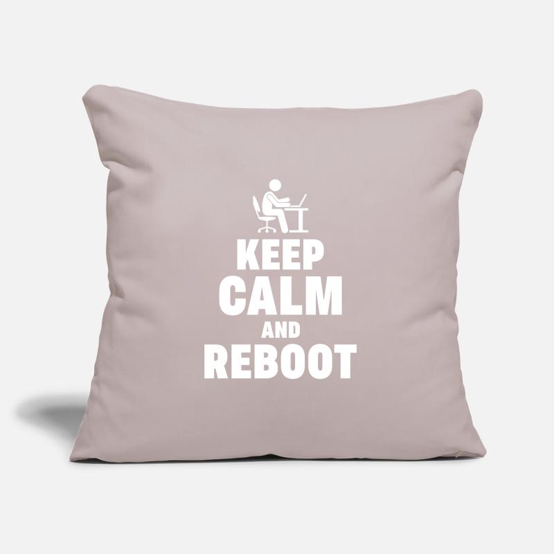 Keep Calm and Reboot Admin Sysadmin gift Sofa pillowcase 17,3'' x 17,3'' (45 x 45 cm)