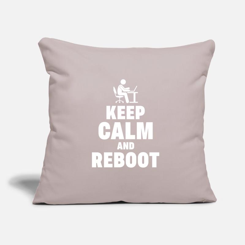 Keep Calm and Reboot Admin Sysadmin gift Sofa pillowcase 17,3'' x 17,3'' (45 x 45 cm)