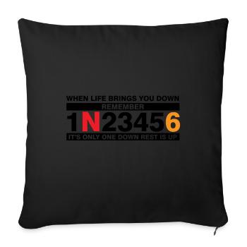 Conduire un puch n'est pas seulement un cadeau de loisir - Housse de coussin décorative 45 x 45 cm - noir - Devant