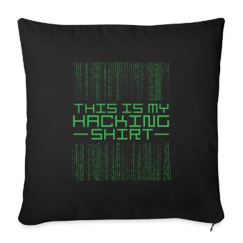 C'est ma chemise de pirate informatique - Housse de coussin décorative 45 x 45 cm - noir - Devant