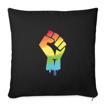 Faust Revolution lgbt Gay Pride month - Sofakissenbezug 45 x 45 cm - Schwarz - Vorne