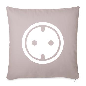 symbole de prise - Housse de coussin décorative 45 x 45 cm - taupe clair - Devant