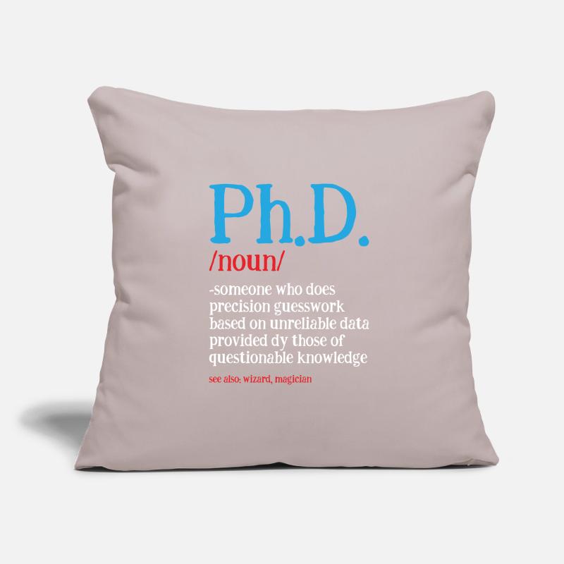 Phd Doktor Titel Degree Spruch Sofakissenbezug 45 x 45 cm