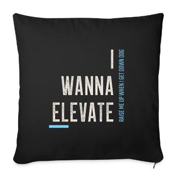 Je veux élever - Housse de coussin décorative 45 x 45 cm - noir - Devant