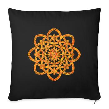 noeud celtique 19 e 212 - Housse de coussin décorative 45 x 45 cm - noir - Devant