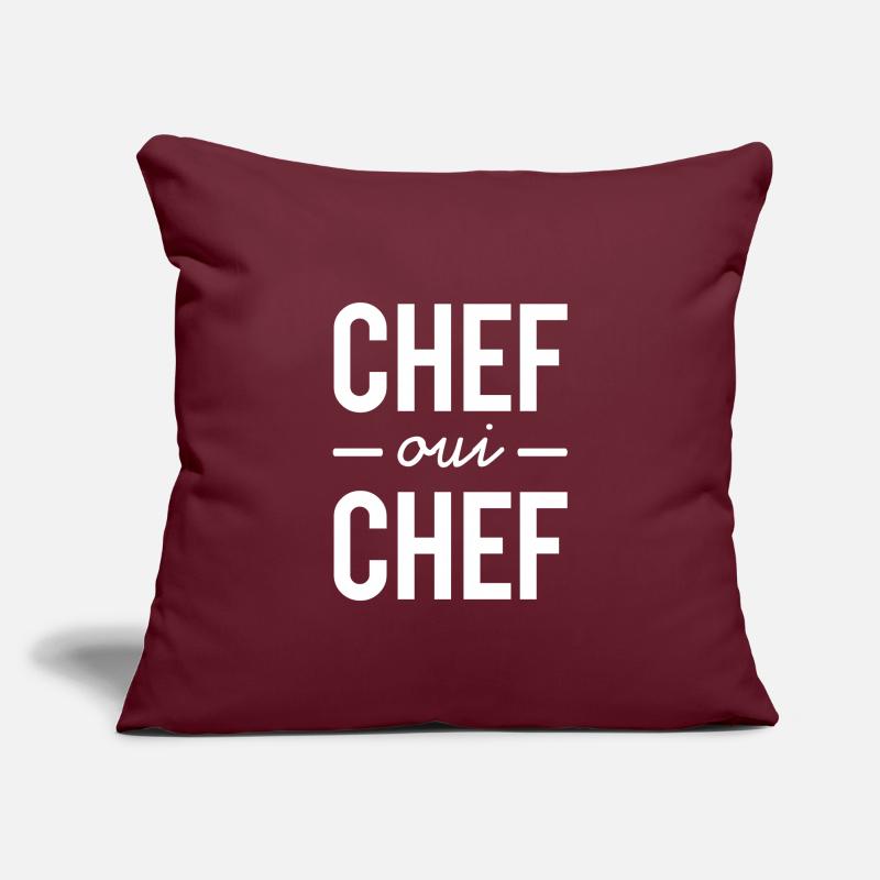 Chef oui chef Housse de coussin décorative 45 x 45 cm