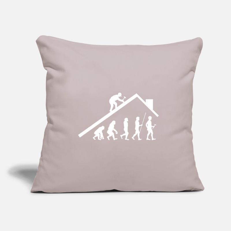 Evolution Art Zimmerer Dachdecker Geschenk Sofakissenbezug 45 x 45 cm